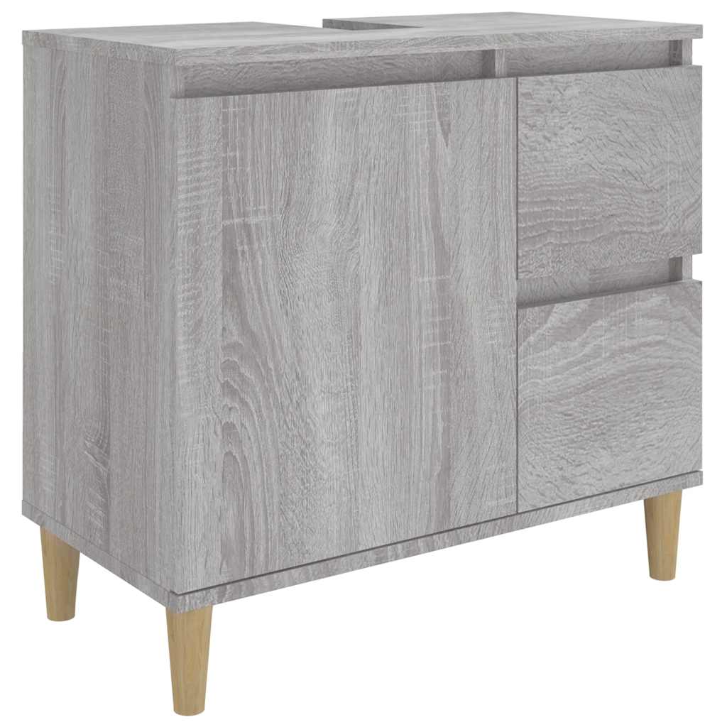Armadietto Bagno Grigio Sonoma 65x33x60 cm in Legno Multistrato - homemem39