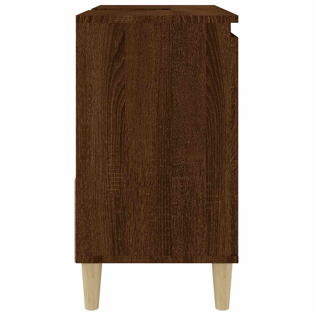 Armadietto Bagno Rovere Marrone 65x33x60cm in Legno Multistrato - homemem39