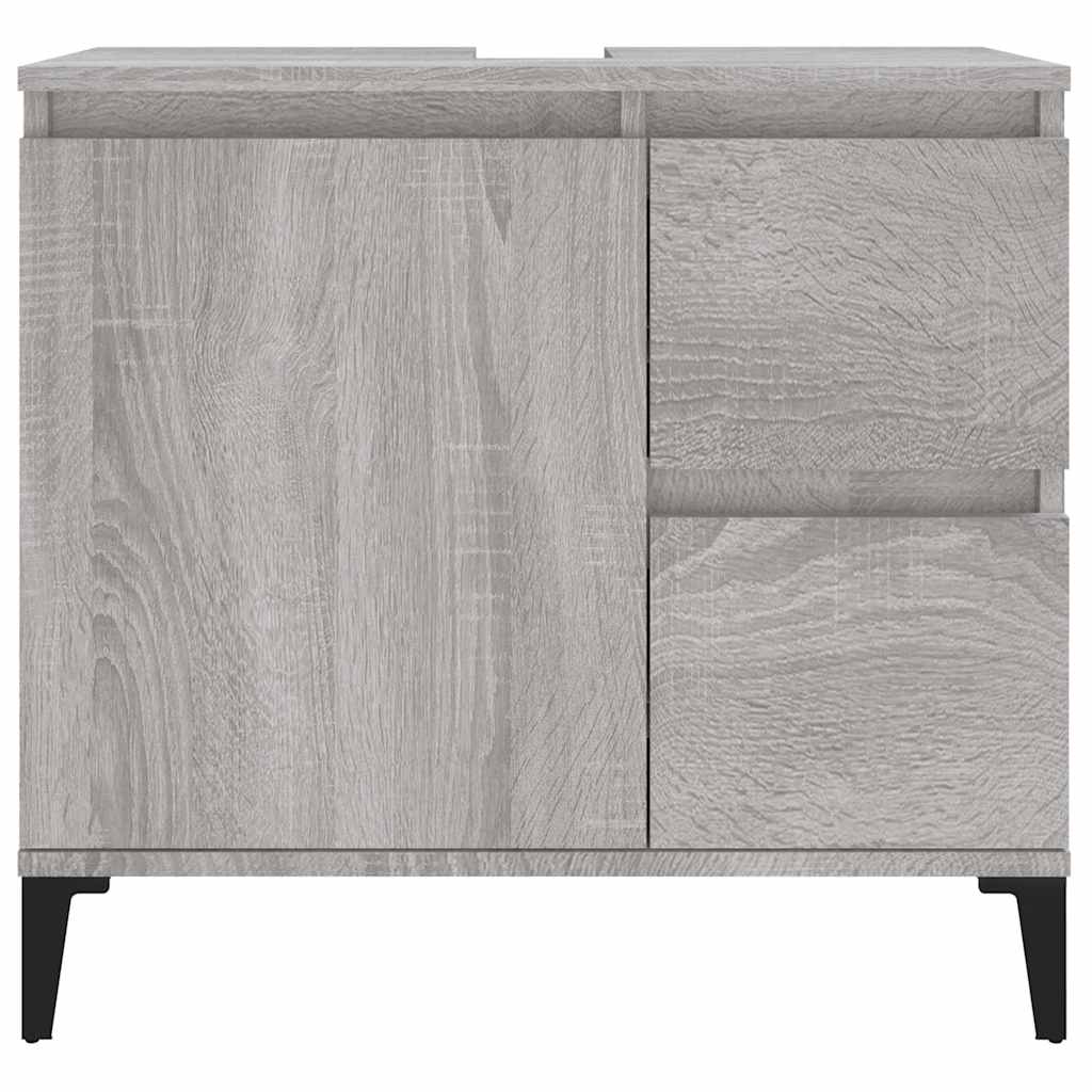 Armadietto Bagno Grigio Sonoma 65x33x60 cm in Legno Multistrato - homemem39