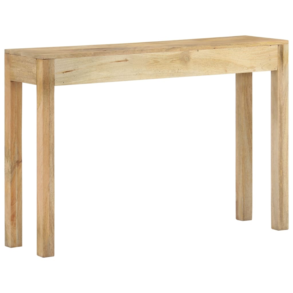 Tavolo Consolle 110x30x75 cm Legno Massello Sbiancato di Mango - homemem39