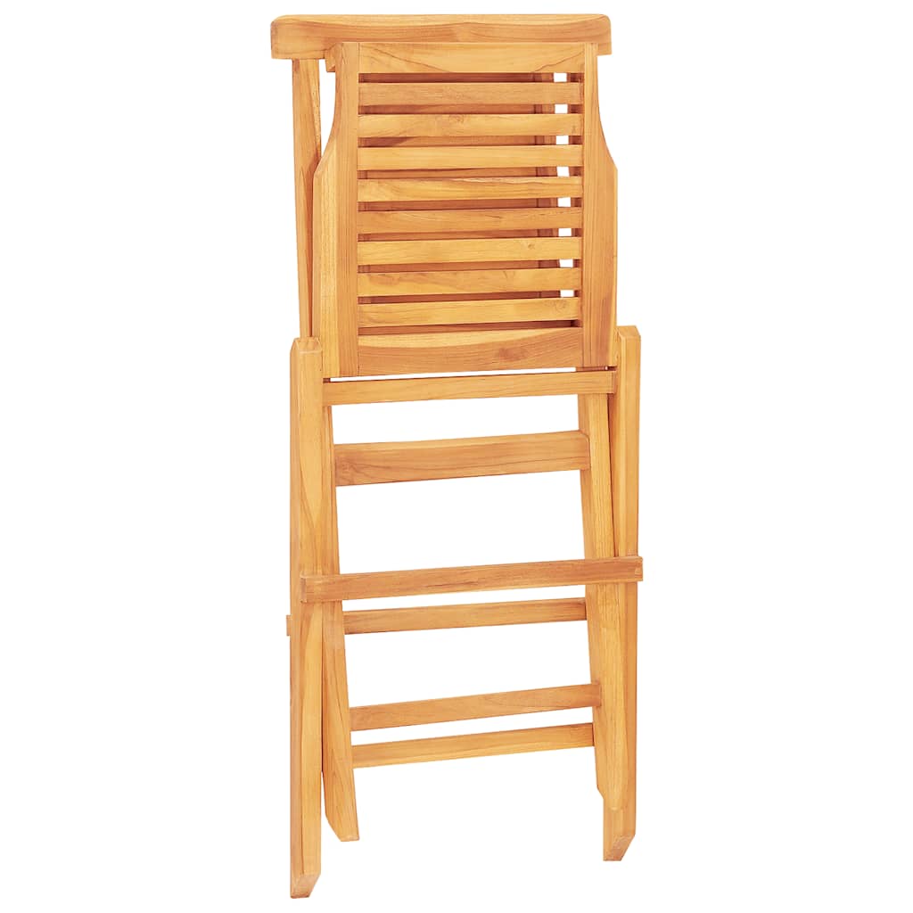 Sedie da Giardino Pieghevole 2pz 47x63x90cm Legno Massello Teak - homemem39