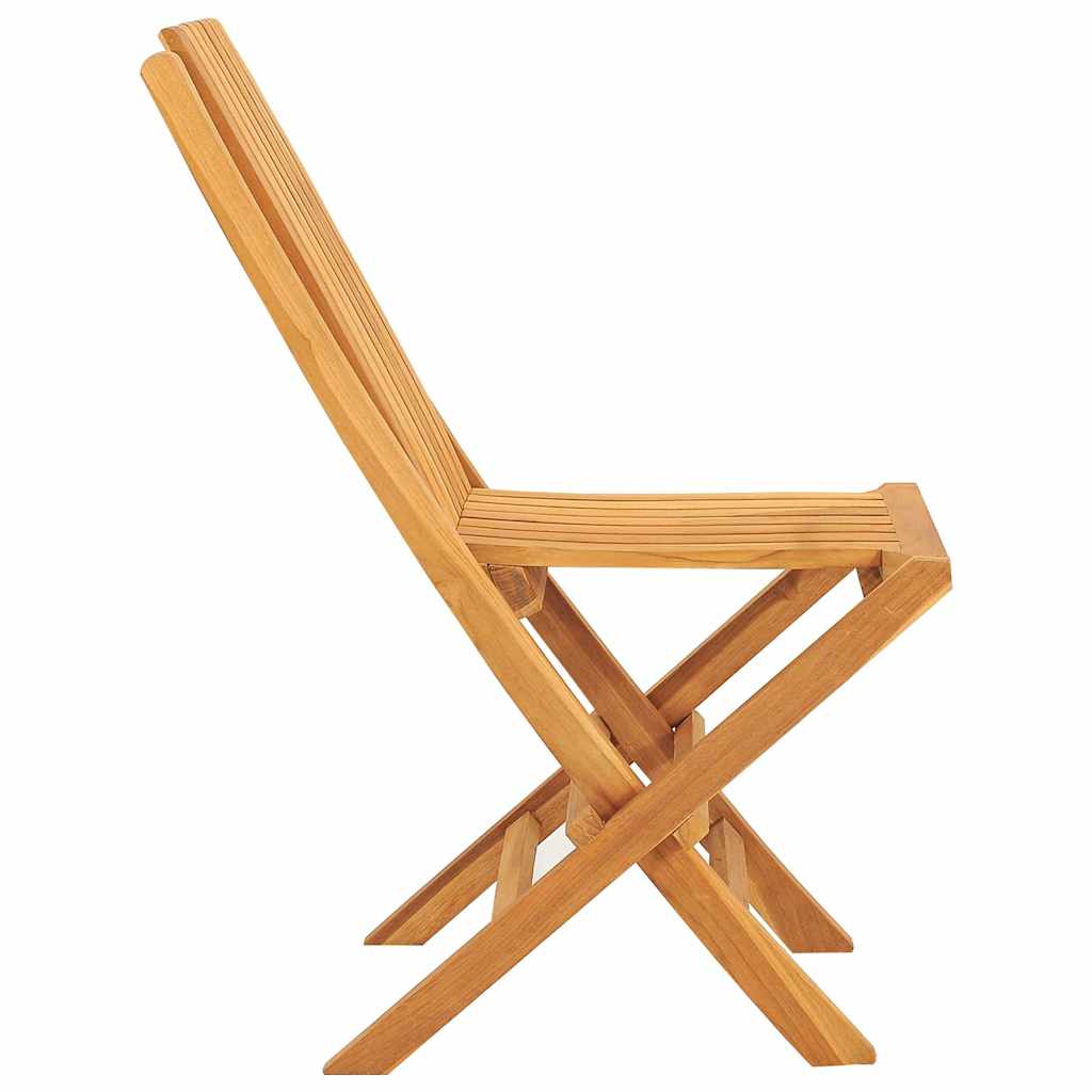 Sedie da Giardino Pieghevoli 2pz 47x47x89cm Legno Massello Teak - homemem39