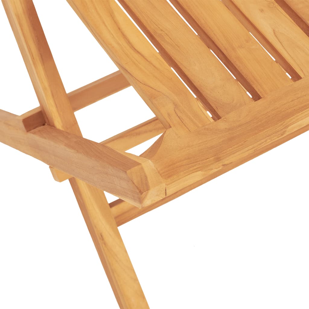Sedie da Giardino Pieghevoli 2pz 47x47x89cm Legno Massello Teak - homemem39