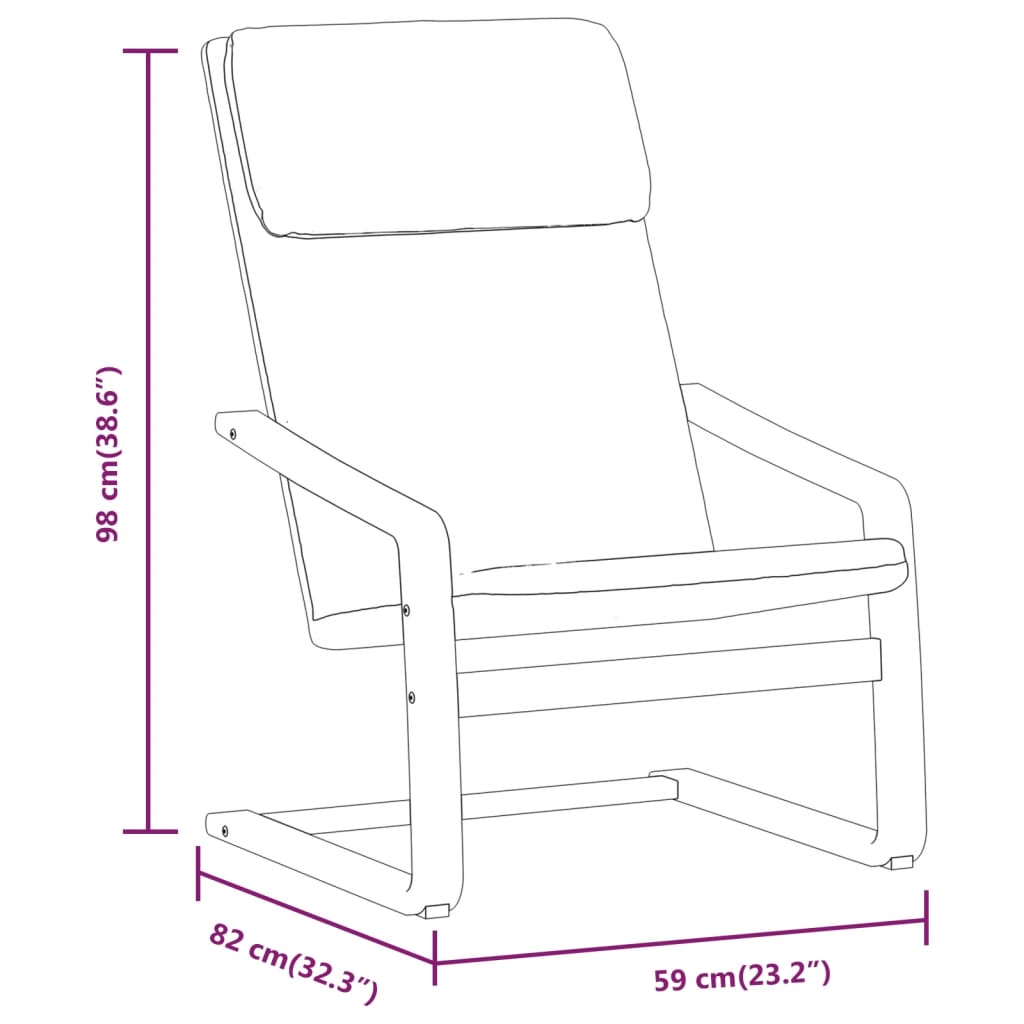 Sedia Relax Grigio Scuro in Tessuto | homemem39