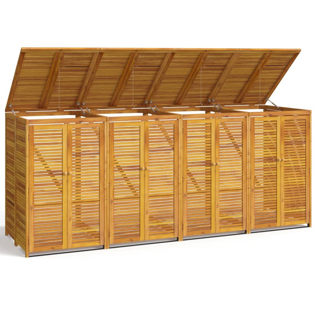 Copribidone Quadruplo 210x89x117 cm in Legno Massello di Acacia - homemem39
