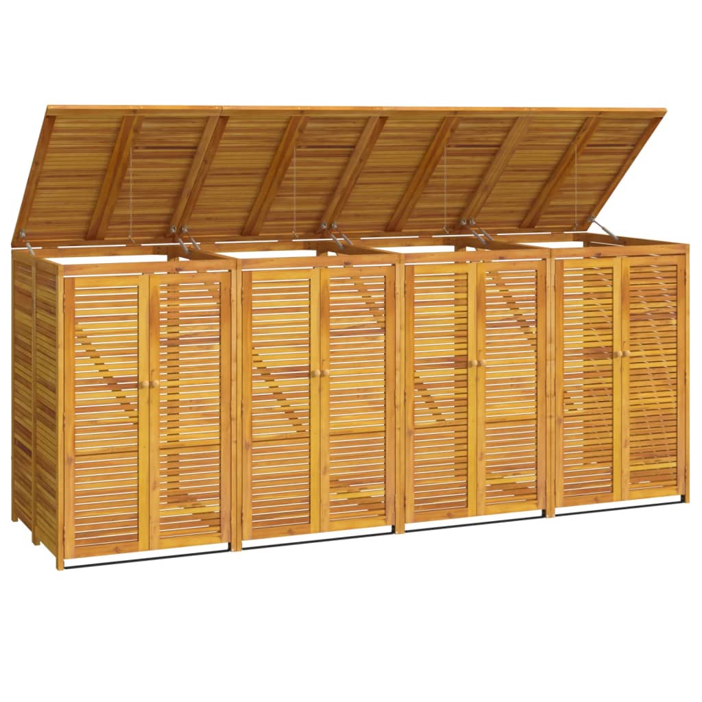 Copribidone Quadruplo 210x89x117 cm in Legno Massello di Acacia - homemem39