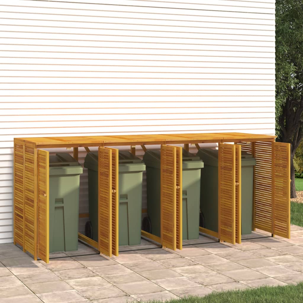 Copribidone Quadruplo 210x89x117 cm in Legno Massello di Acacia - homemem39