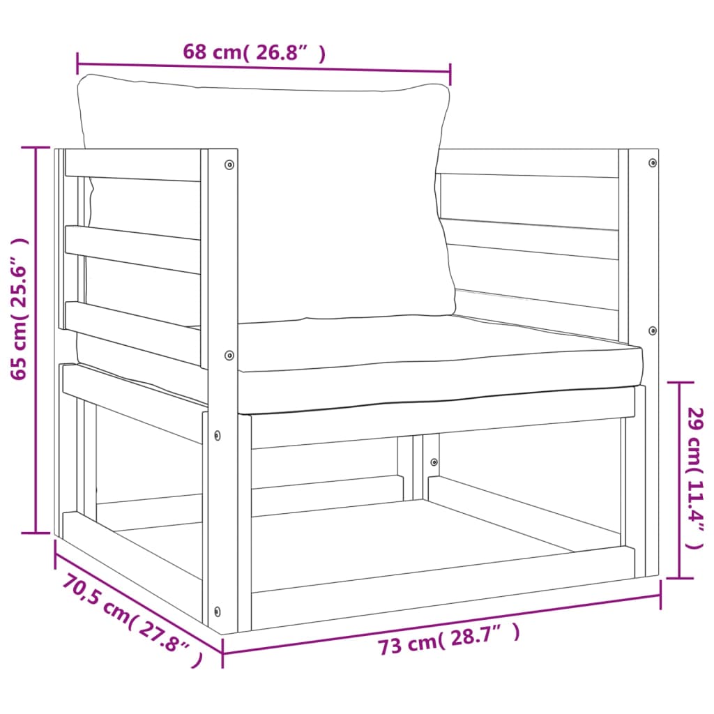 Set Salotto Giardino 8pz Cuscini Grigio Chiaro Legno Massello | homemem39