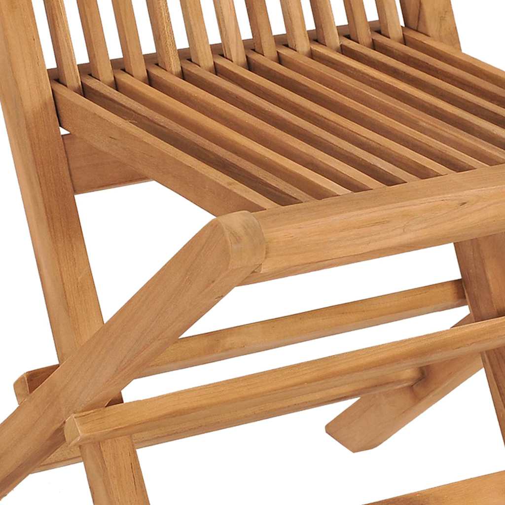 Set da Pranzo per Giardino 7 pcs Marrone Legno massello di teak