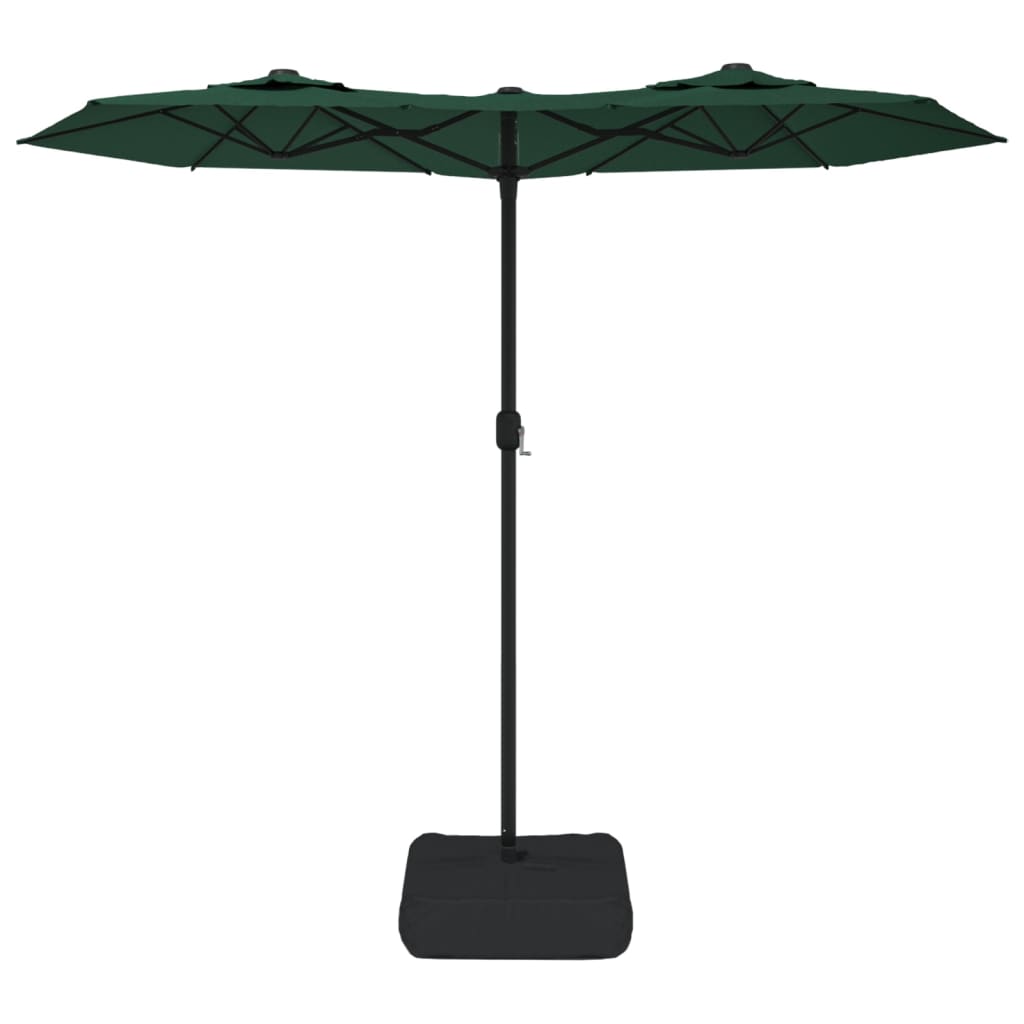 Ombrellone a Doppia Testa Verde 316x145 cm - homemem39
