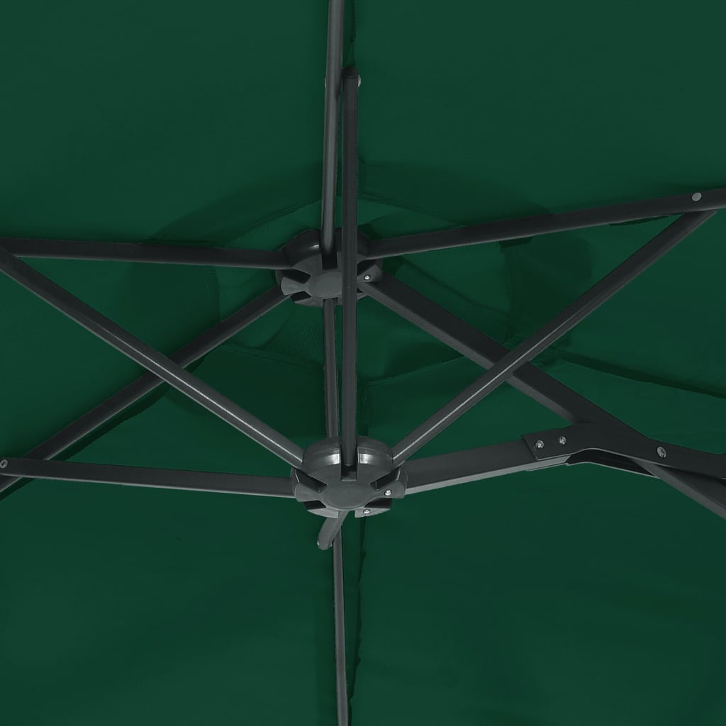 Ombrellone a Doppia Testa Verde 316x145 cm - homemem39