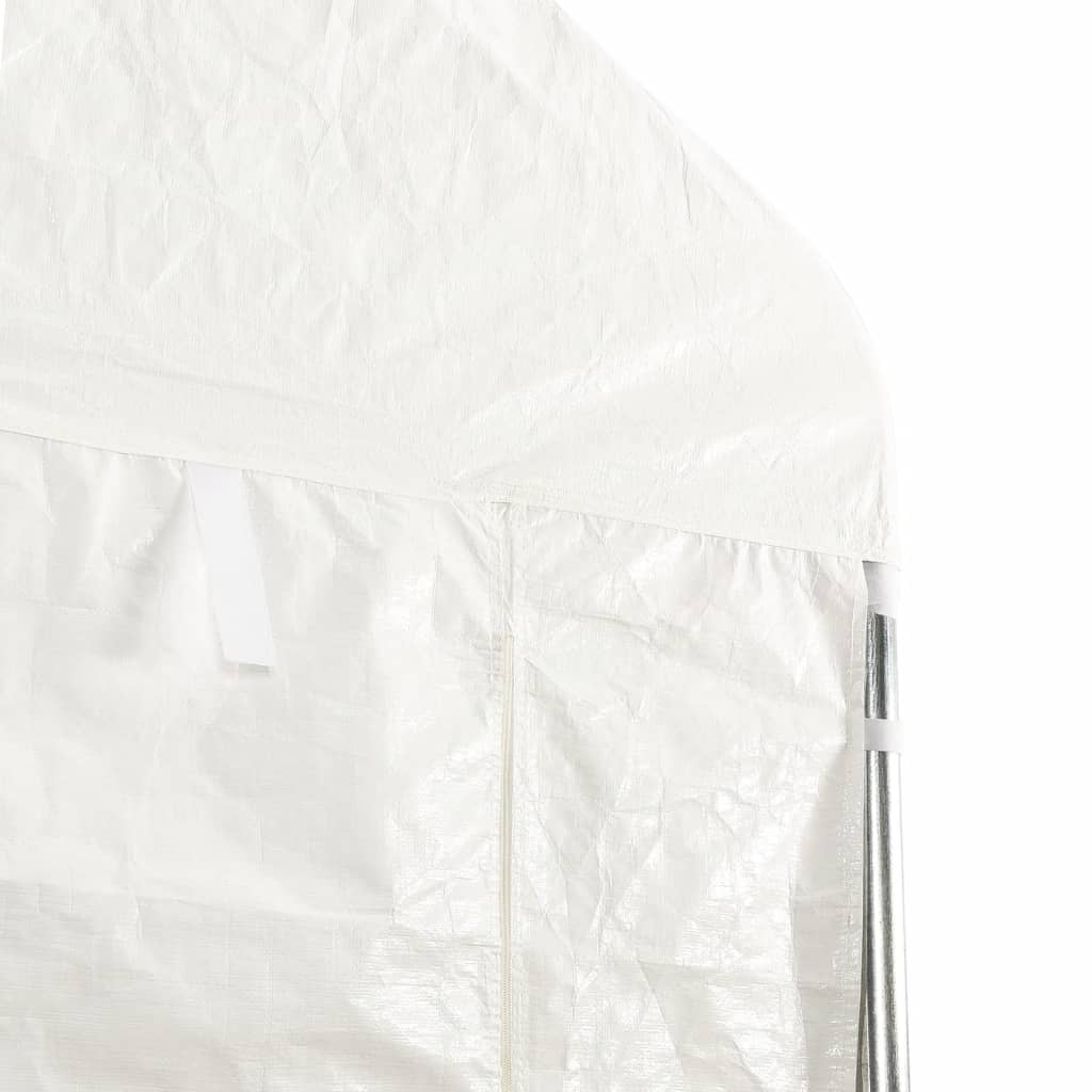 Gazebo con Tetto Bianco 8,92x4,08x3,22 m in Polietilene - homemem39
