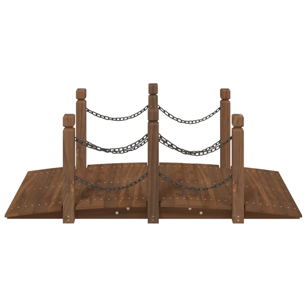 Ponte Giardino Ringhiere Catena 150x67x56 Massello Abete Rosso - homemem39