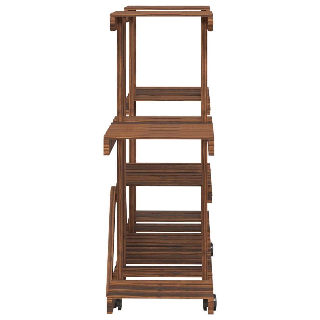 Portafiori con Ruote 110x25x78 cm in Legno Massello di Abete - homemem39