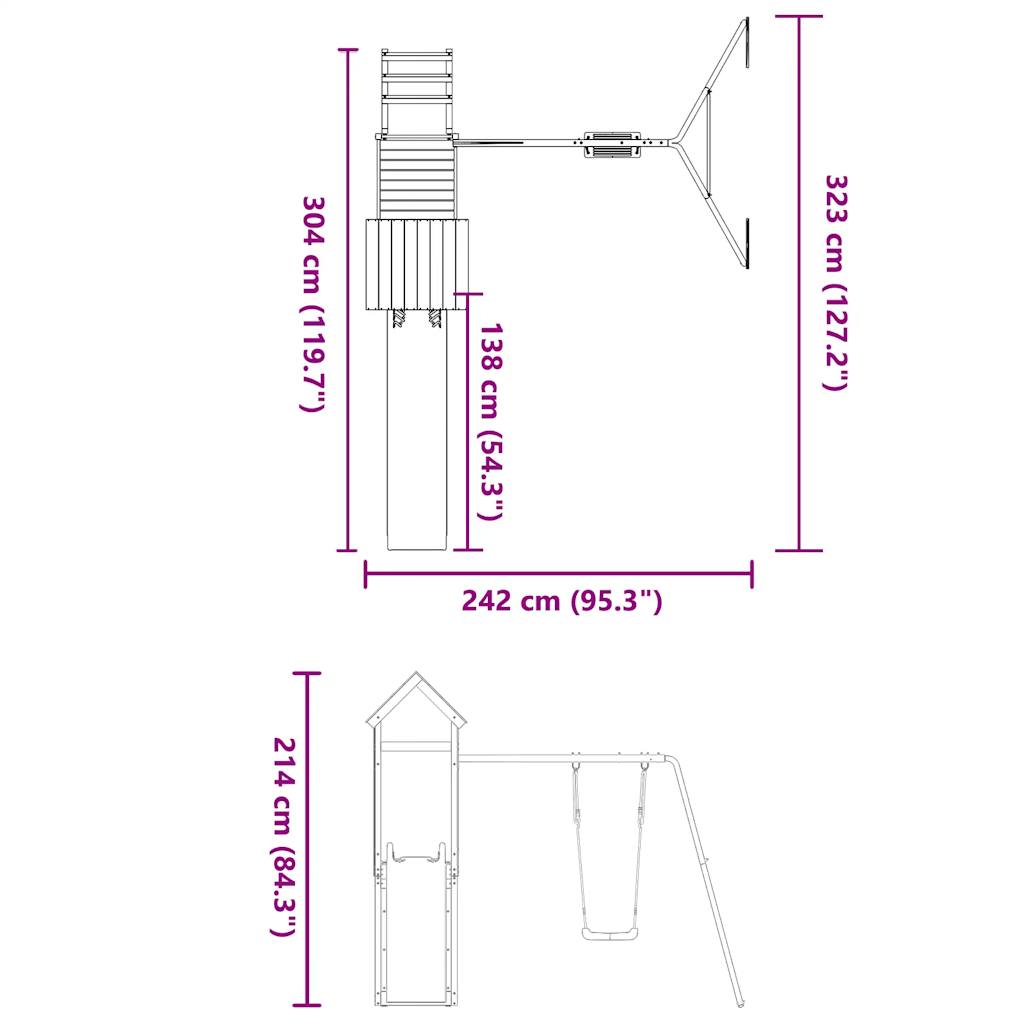 Set da Gioco da Esterno in Legno Massello di Douglas | homemem39