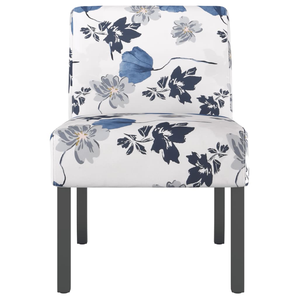 Sedia Pantofola in Tessuto Fiori Blu - homemem39