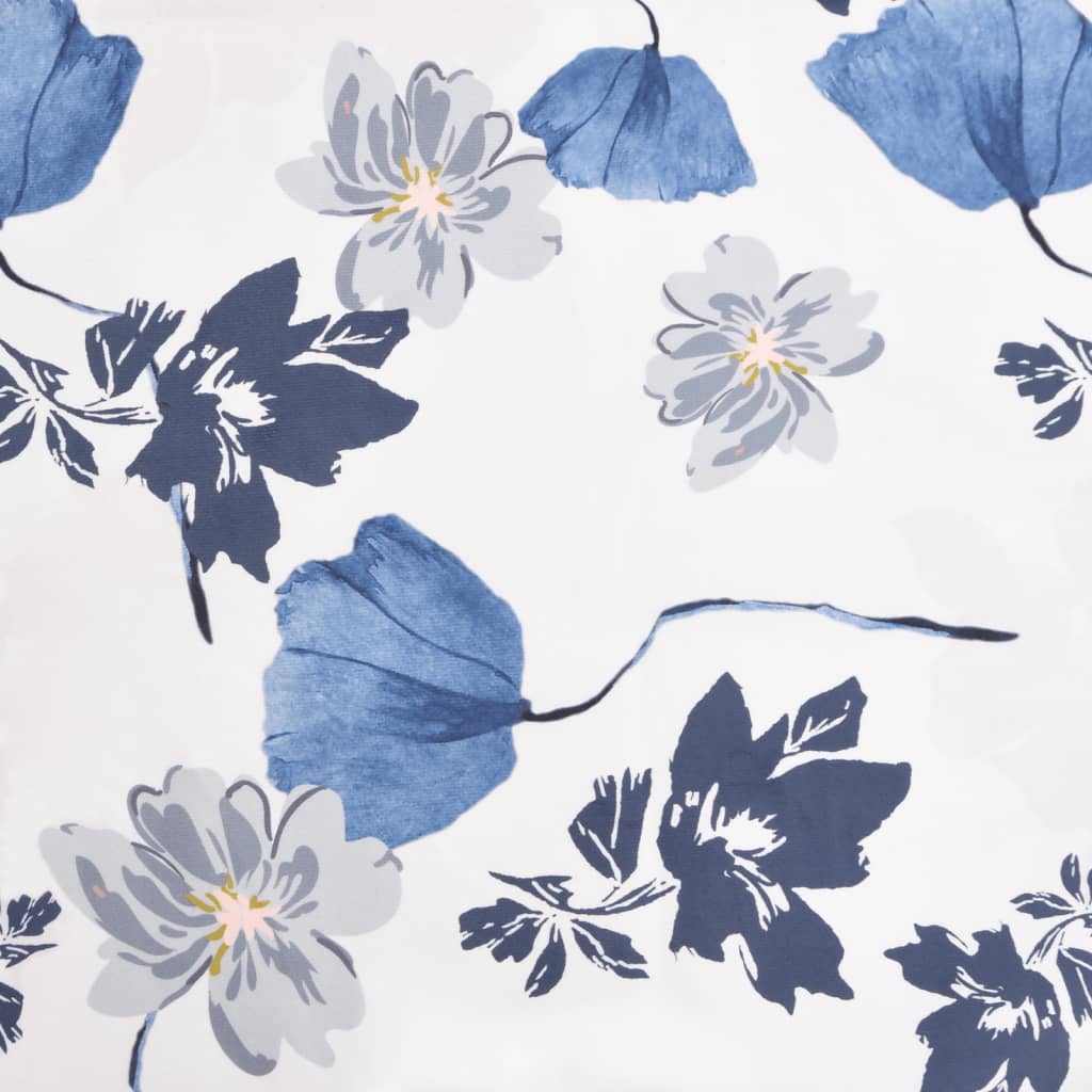 Sedia Pantofola in Tessuto Fiori Blu - homemem39