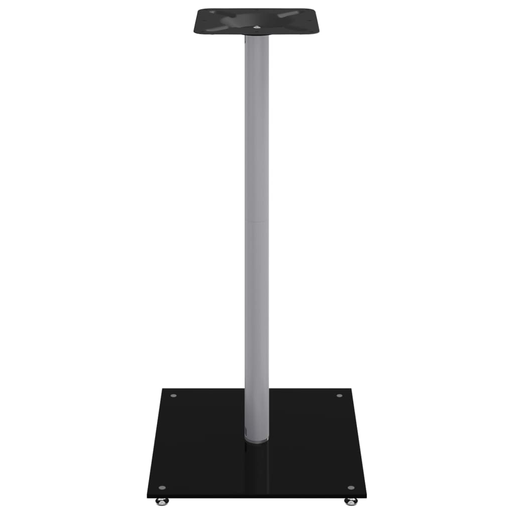 Pedane Casse 2pz Nero Argento Vetro Temperato Design 1 Pilastro - homemem39