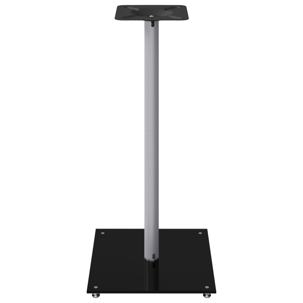 Pedane Casse 2pz Nero Argento Vetro Temperato Design 1 Pilastro - homemem39