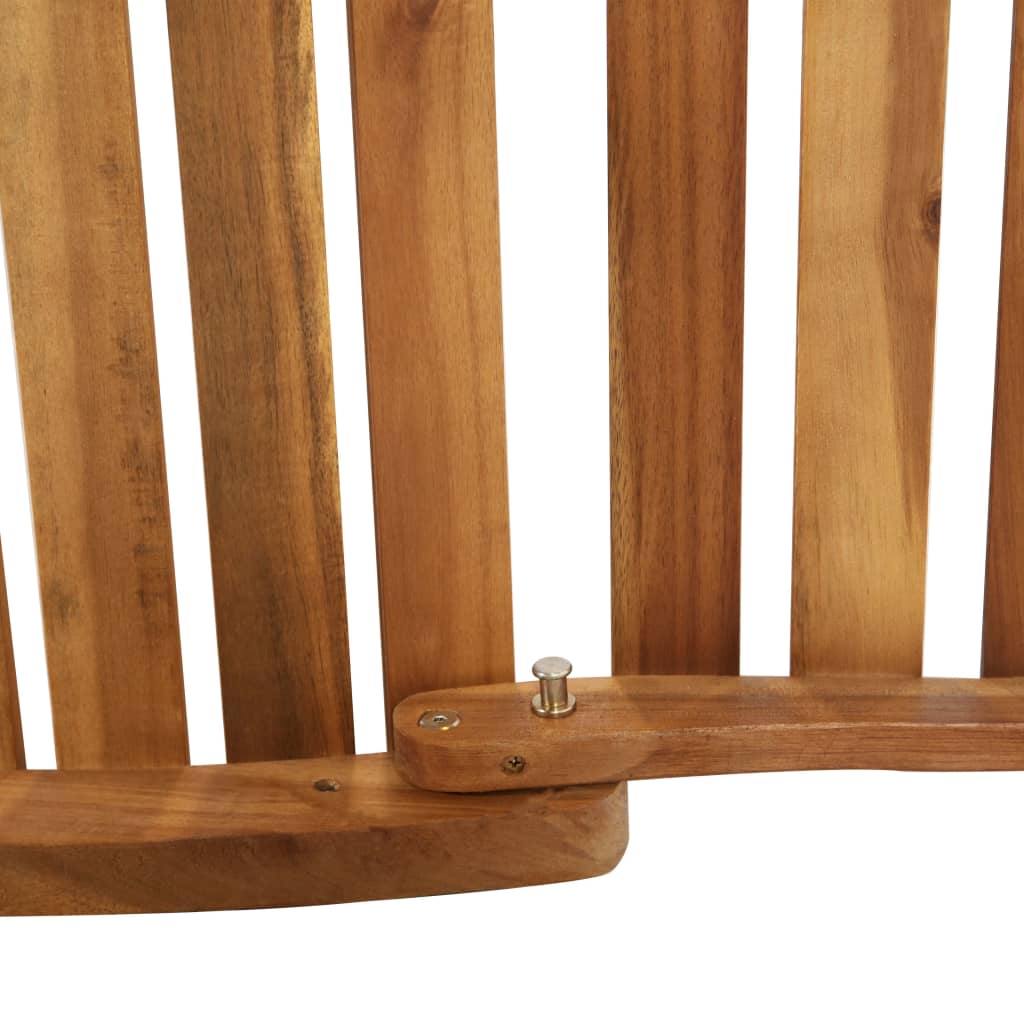Lettino Prendisole con Cuscini Crema Legno Massello di Acacia - homemem39