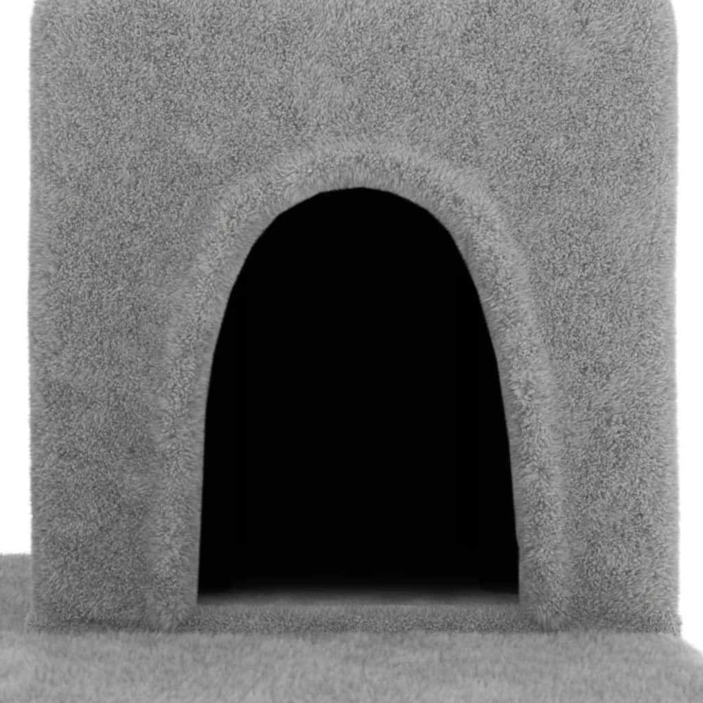 Albero per Gatti con Tiragraffi in Sisal Grigio Chiaro 154 cm - homemem39