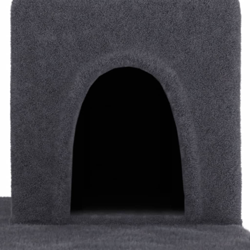 Albero per Gatti con Tiragraffi in Sisal Grigio Scuro 154 cm - homemem39