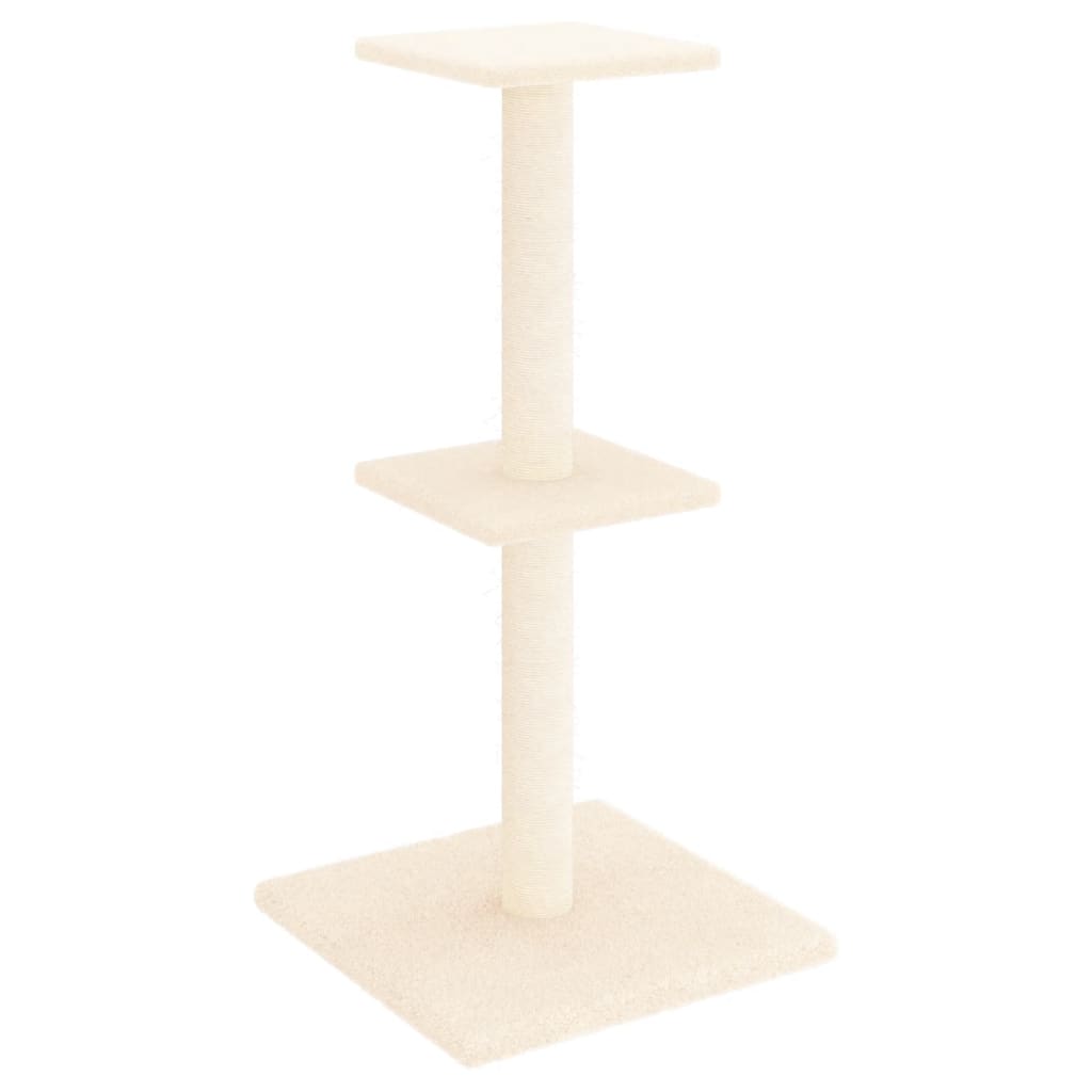 Albero per Gatti con Tiragraffi in Sisal Crema 73 cm - homemem39