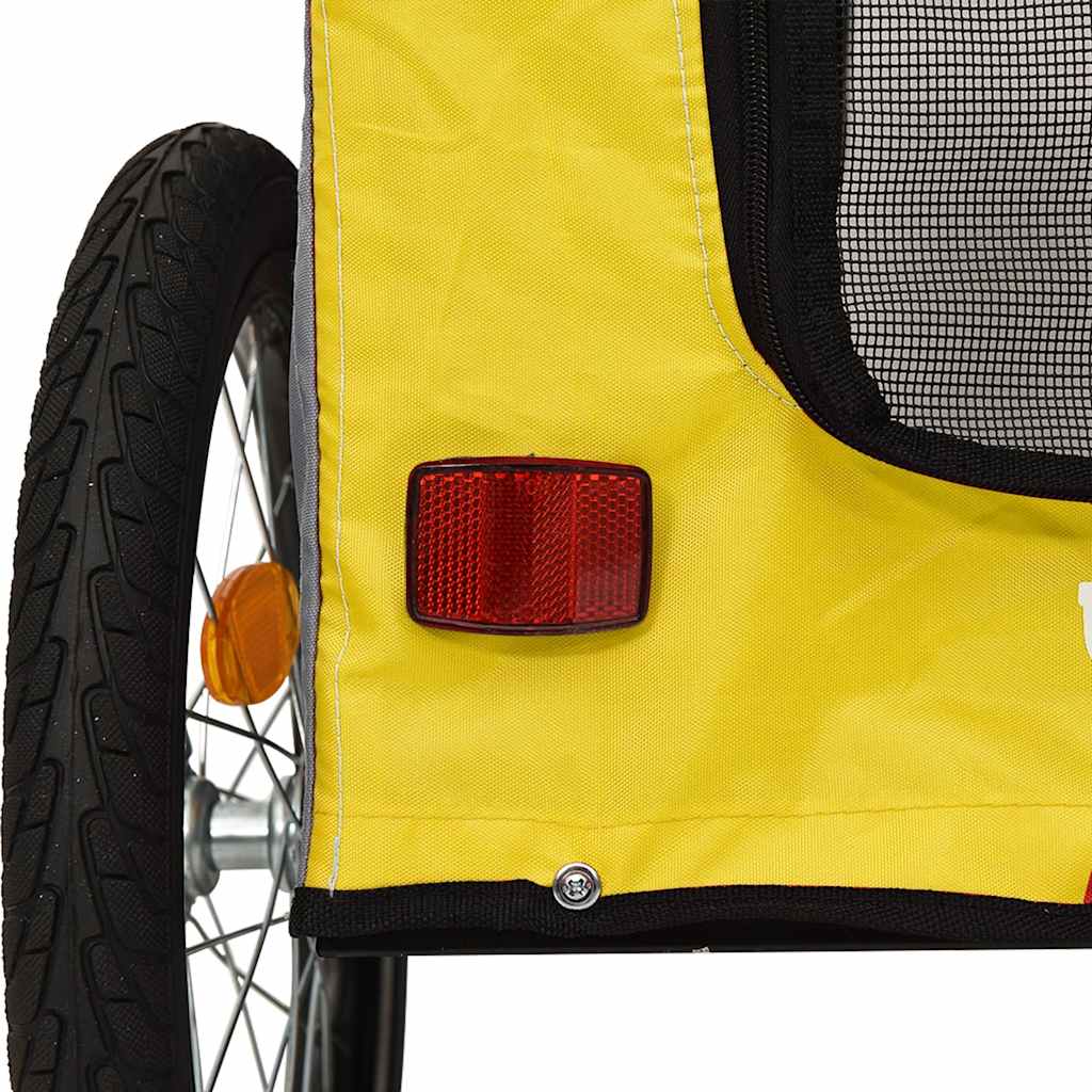 Rimorchio da Bici per Animali Giallo e Grigio Oxford e Ferro - homemem39