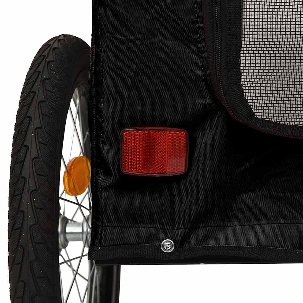 Rimorchio da Bici per Animali Nero Oxford e Ferro | homemem39