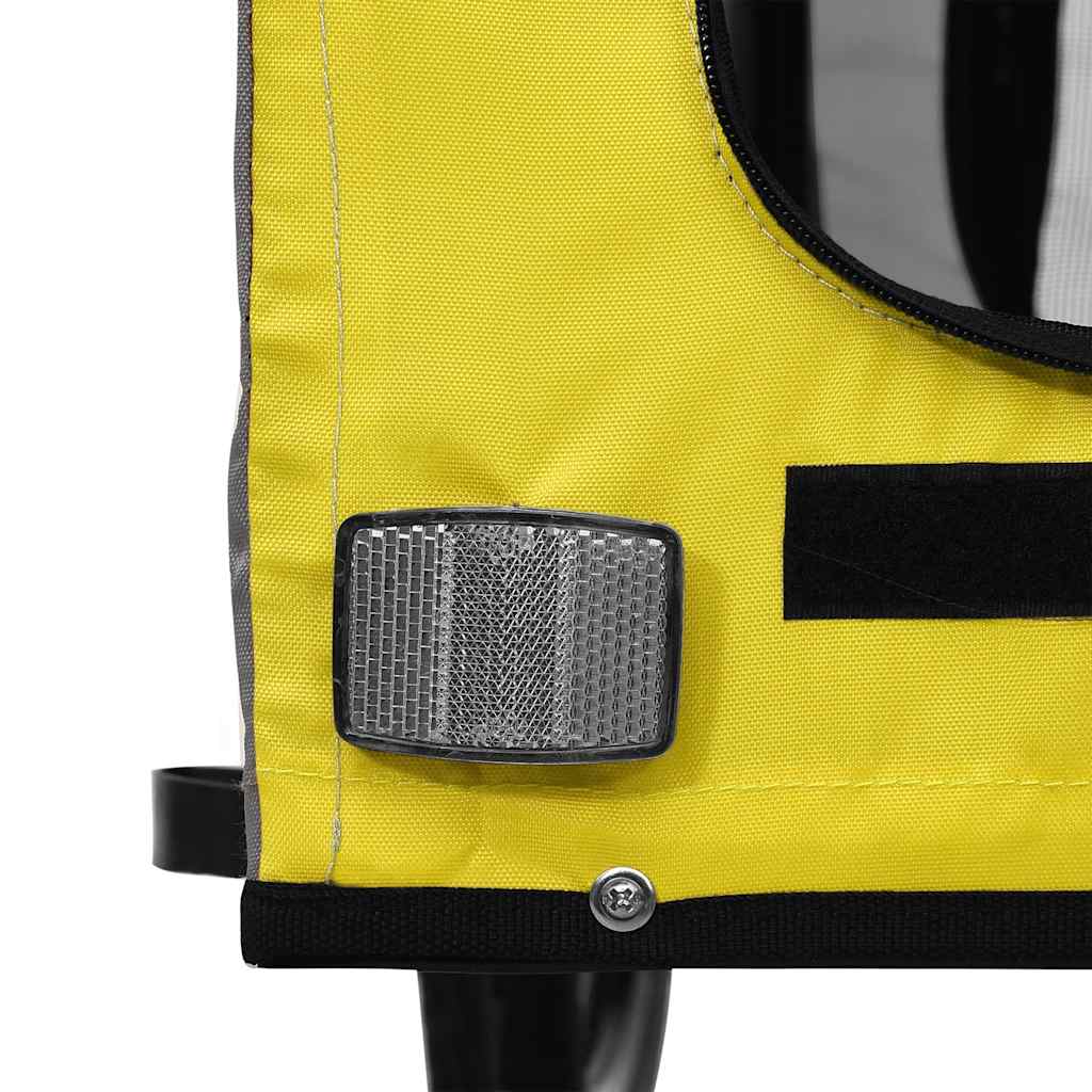 Rimorchio da Bici per Animali Giallo e Grigio Oxford e Ferro - homemem39