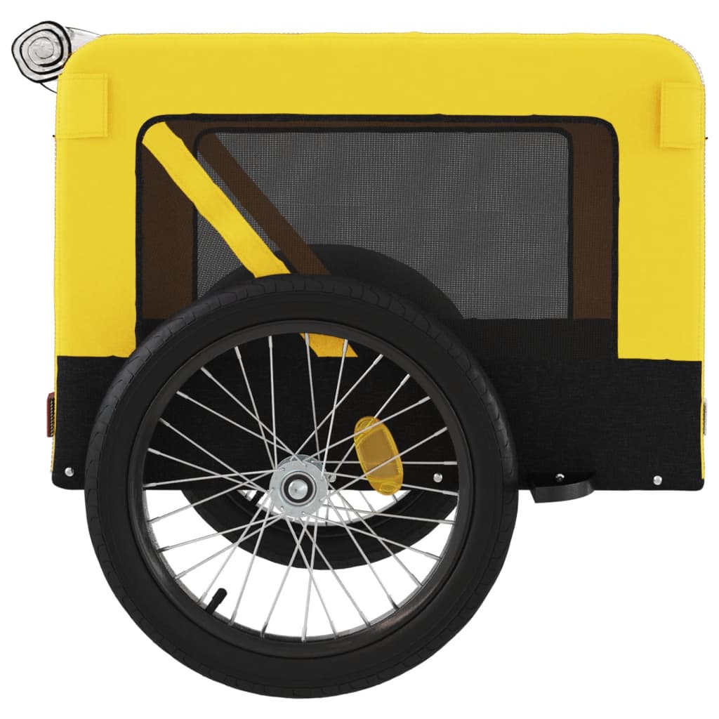 Rimorchio da Bici per Animali Giallo e Nero Oxford e Ferro - homemem39