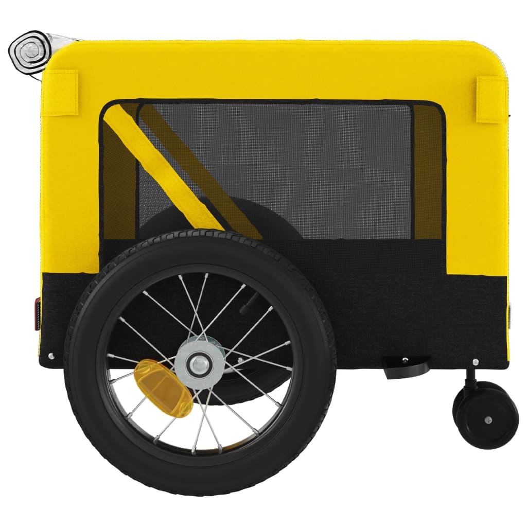 Rimorchio da Bici per Animali Giallo e Nero Oxford e Ferro - homemem39