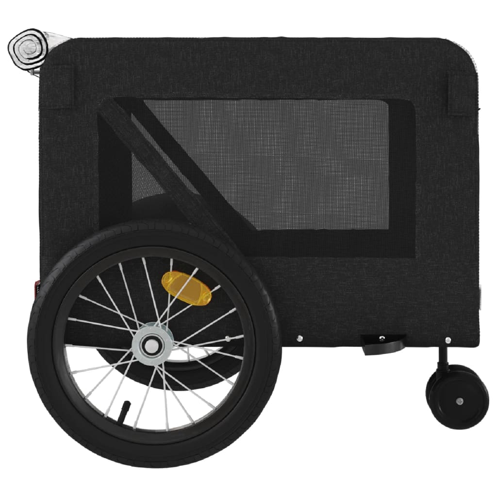 Rimorchio da Bici per Animali Nero Oxford e Ferro - homemem39