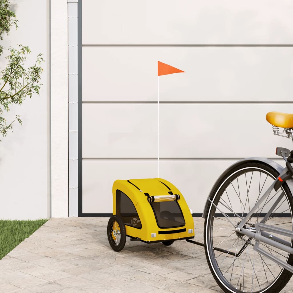 Rimorchio da Bici per Animali Giallo Oxford e Ferro - homemem39