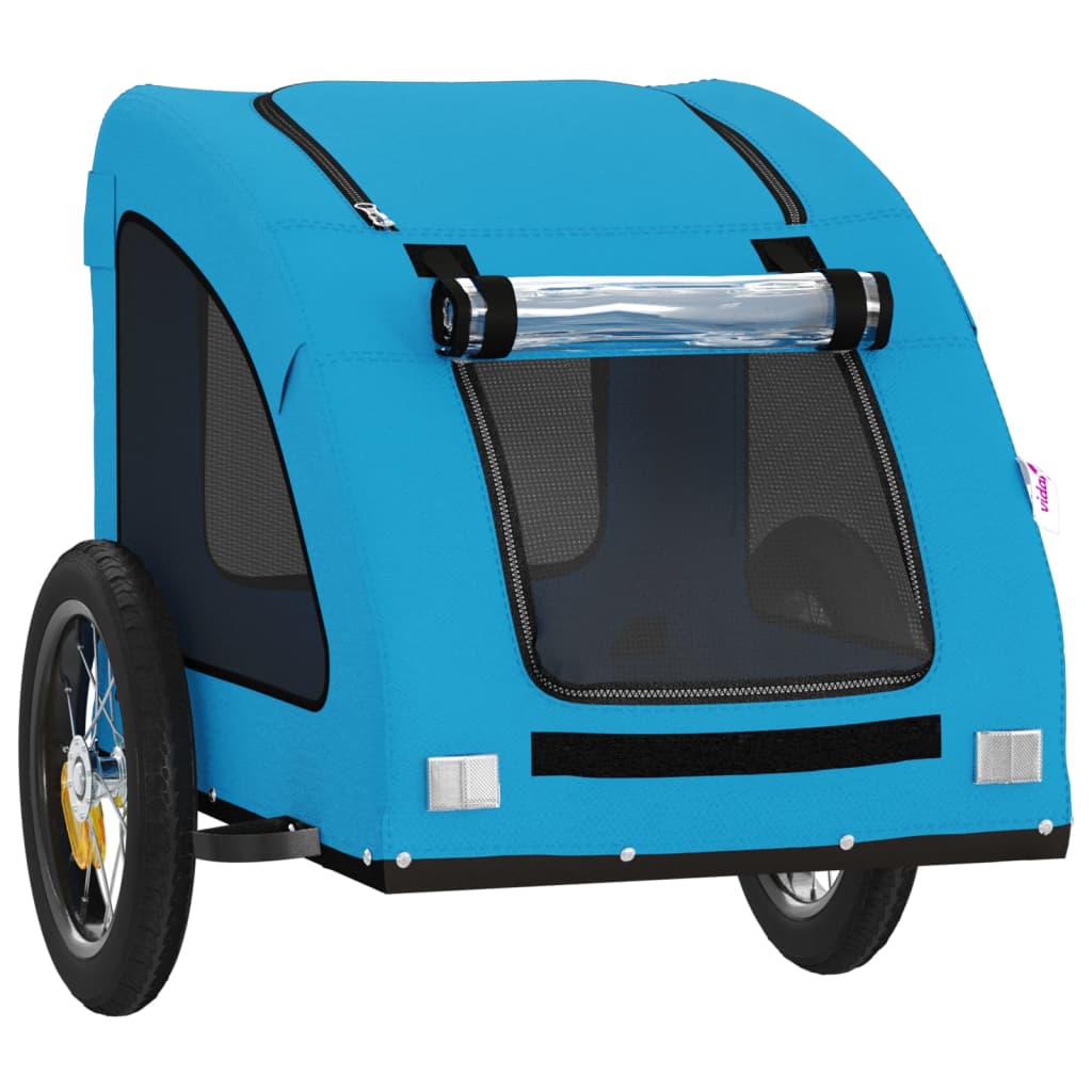 Rimorchio da Bici per Animali Blu Oxford e Ferro - homemem39