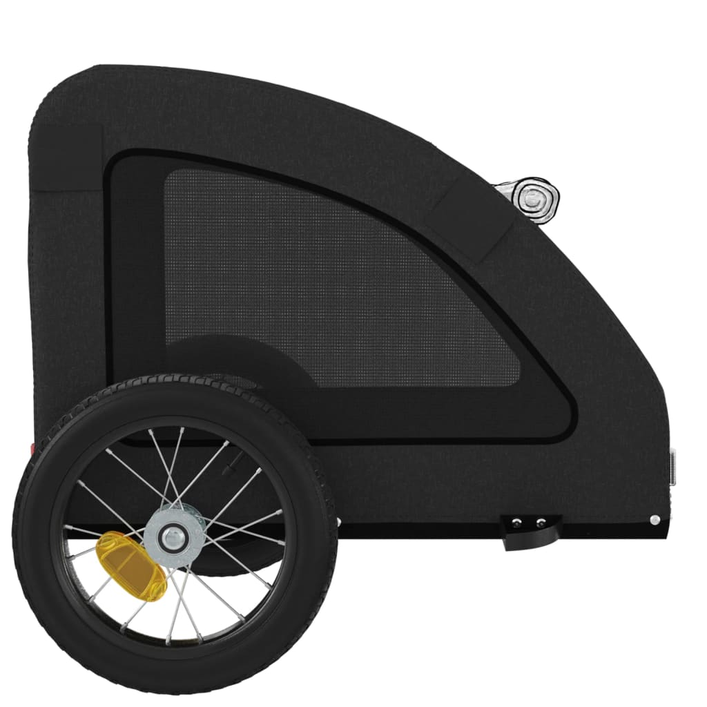 Rimorchio da Bici per Animali Nero Oxford e Ferro - homemem39