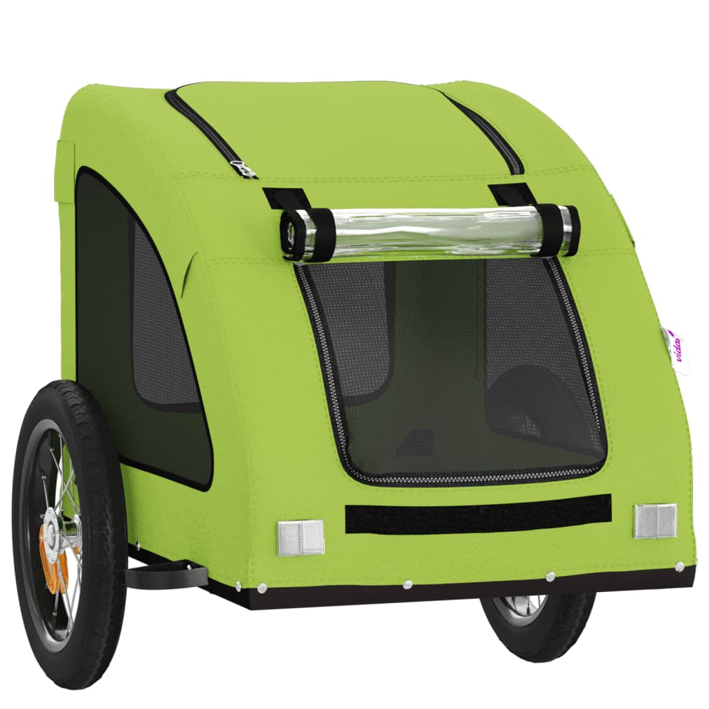 Rimorchio da Bici per Animali Verde Oxford e Ferro - homemem39