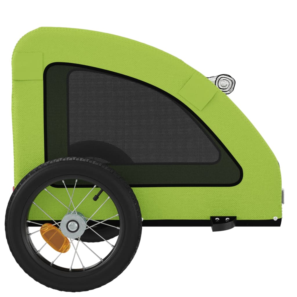 Rimorchio da Bici per Animali Verde Oxford e Ferro - homemem39