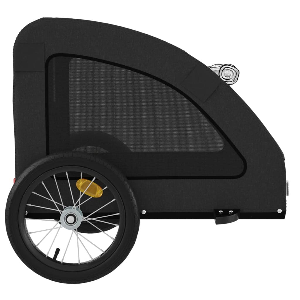 Rimorchio da Bici per Animali Nero Oxford e Ferro - homemem39