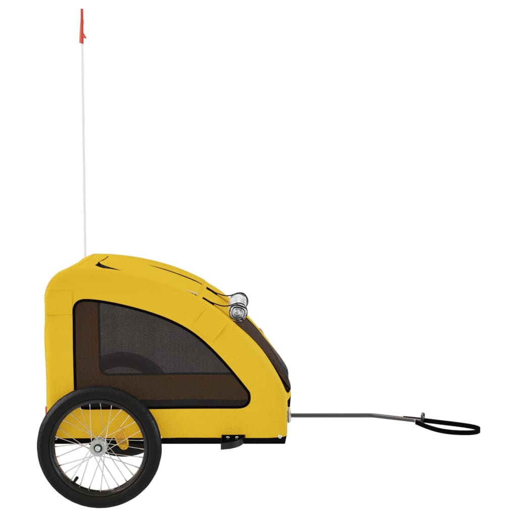 Rimorchio da Bici per Animali Giallo Oxford e Ferro - homemem39
