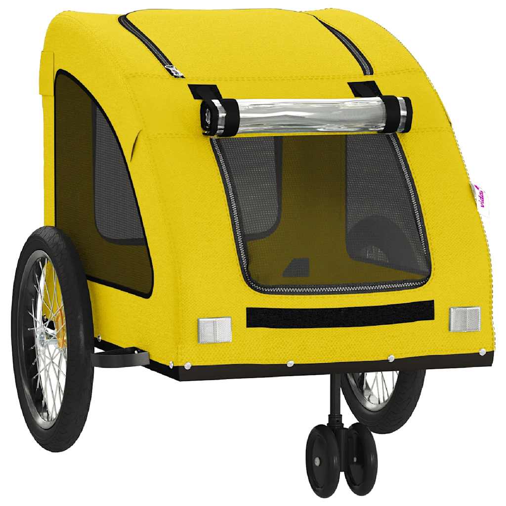 Rimorchio da Bici per Animali Giallo Oxford e Ferro - homemem39