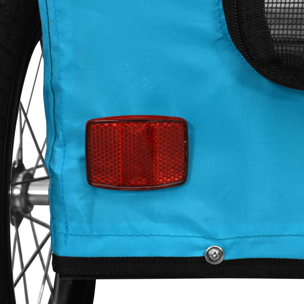 Rimorchio da Bici per Animali Blu Oxford e Ferro - homemem39