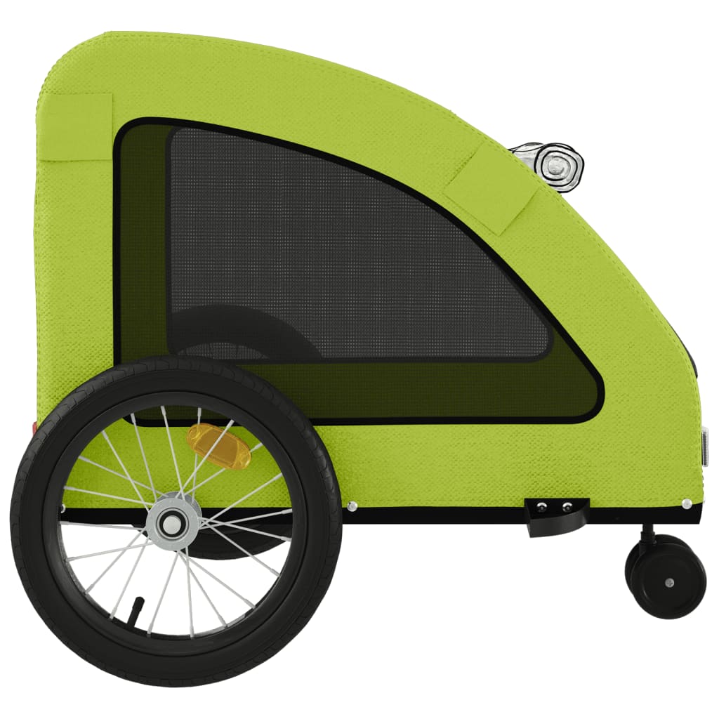 Rimorchio da Bici per Animali Verde Oxford e Ferro - homemem39