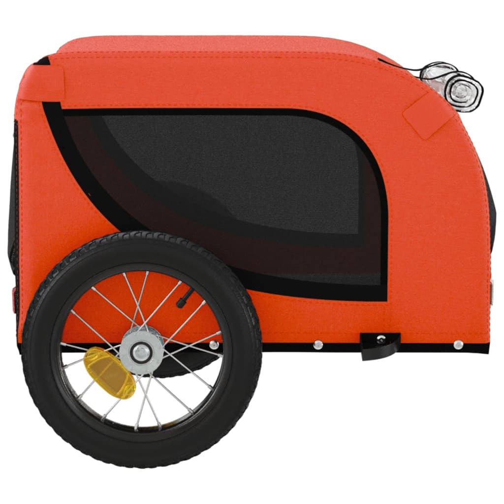 Rimorchio da Bici per Animali Arancione e Nero Oxford e Ferro - homemem39