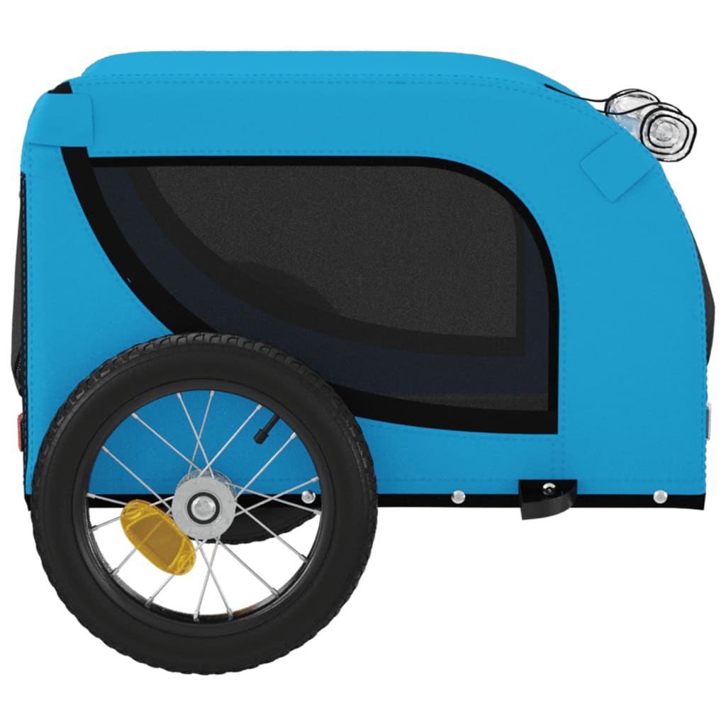 Rimorchio da Bici per Animali Blu e Nero Oxford e Ferro - homemem39