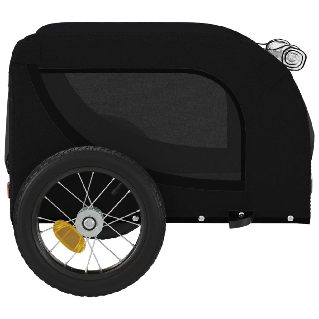 Rimorchio da Bici per Animali Nero Oxford e Ferro - homemem39
