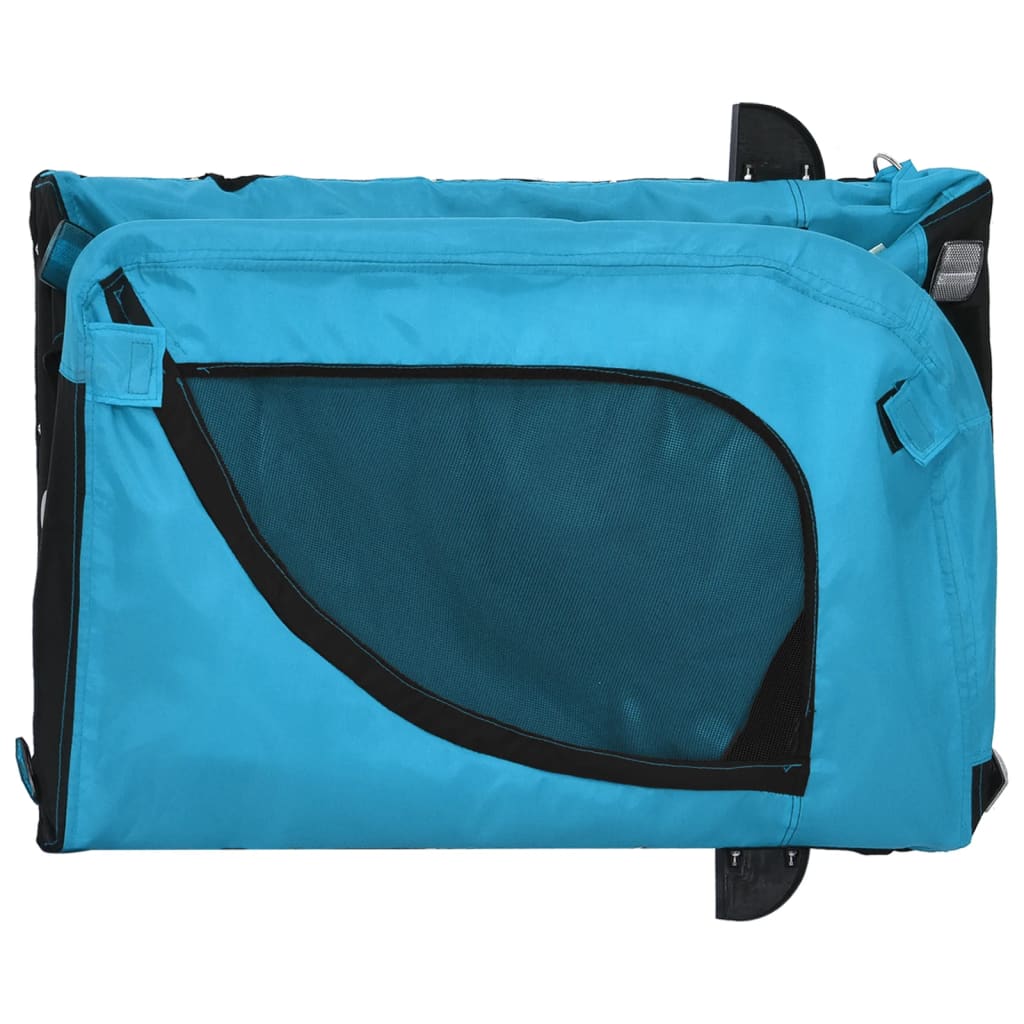 Rimorchio da Bici per Animali Blu e Nero Oxford e Ferro - homemem39