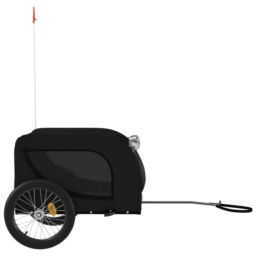 Rimorchio da Bici per Animali Nero Oxford e Ferro - homemem39