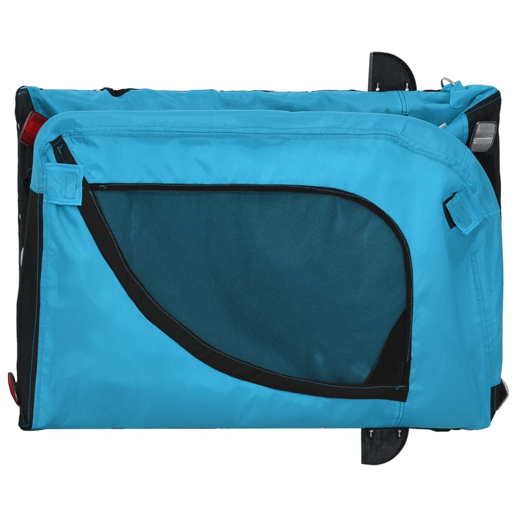 Rimorchio da Bici per Animali Blu e Nero Oxford e Ferro - homemem39