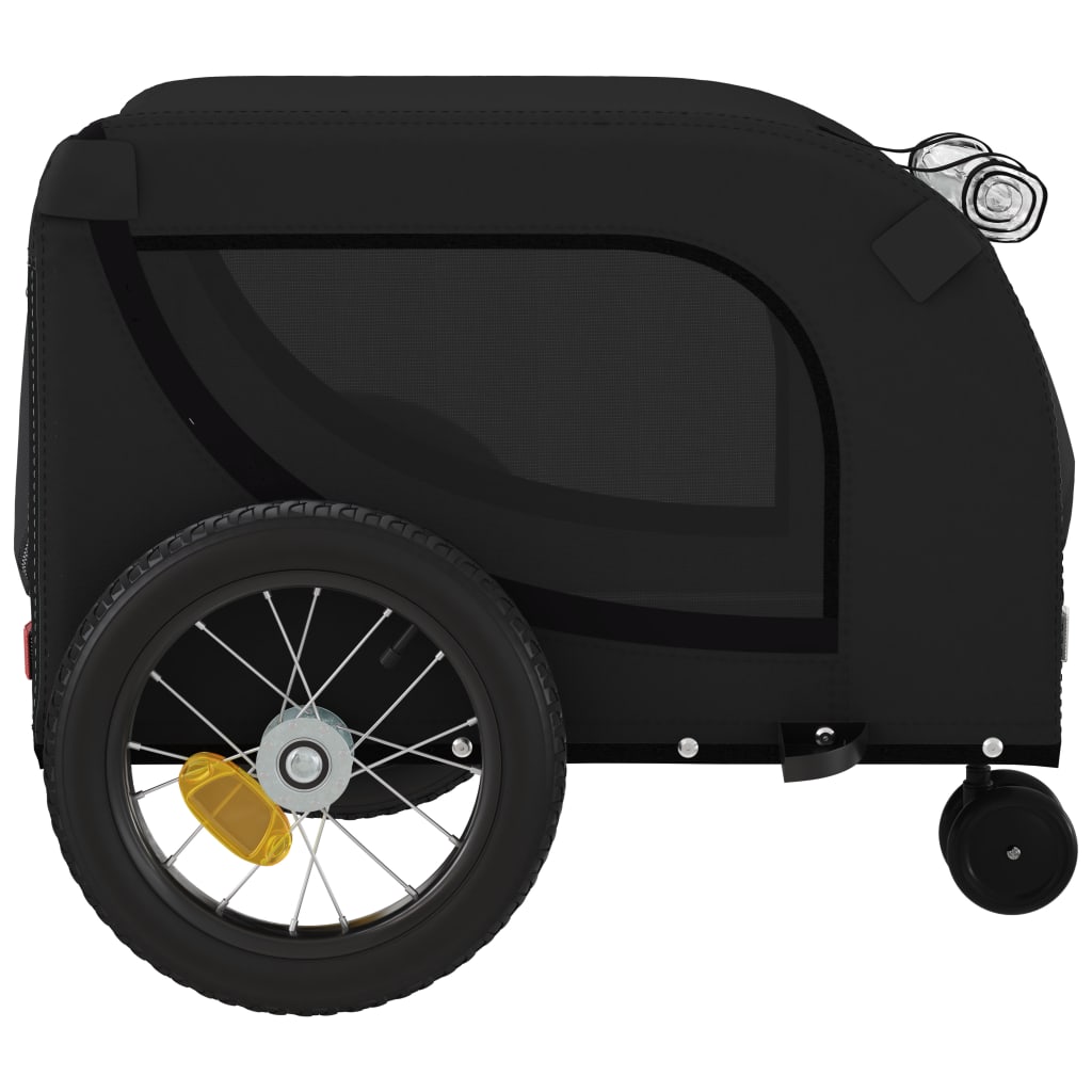 Rimorchio da Bici per Animali Nero Oxford e Ferro - homemem39